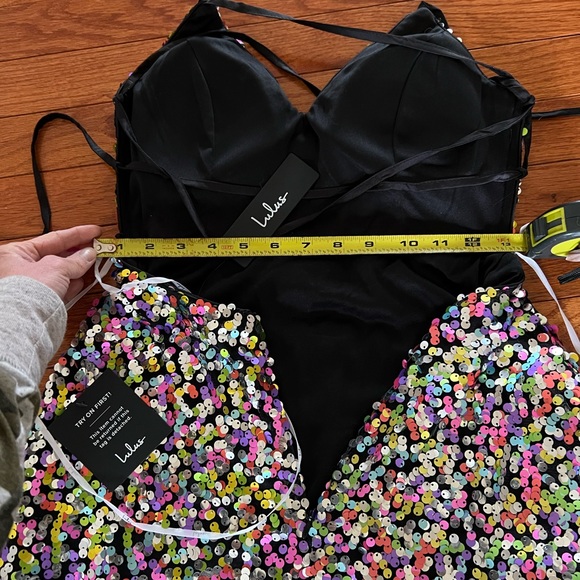 Lulu’s multi sequin mini dress XS NWOT - Picture 4 of 6